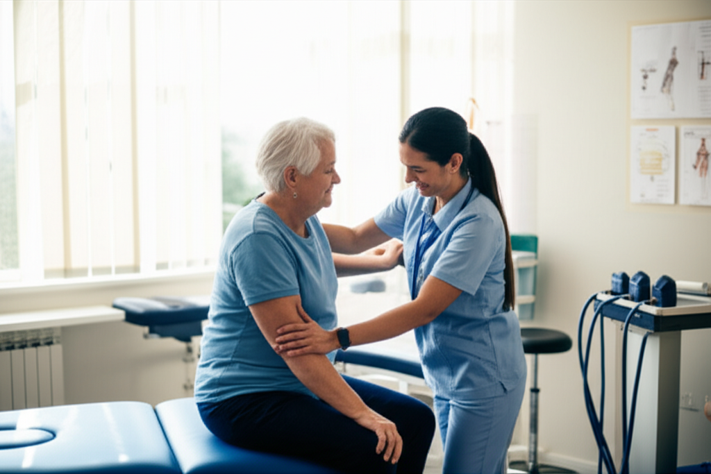 Physiotherapy treatment session